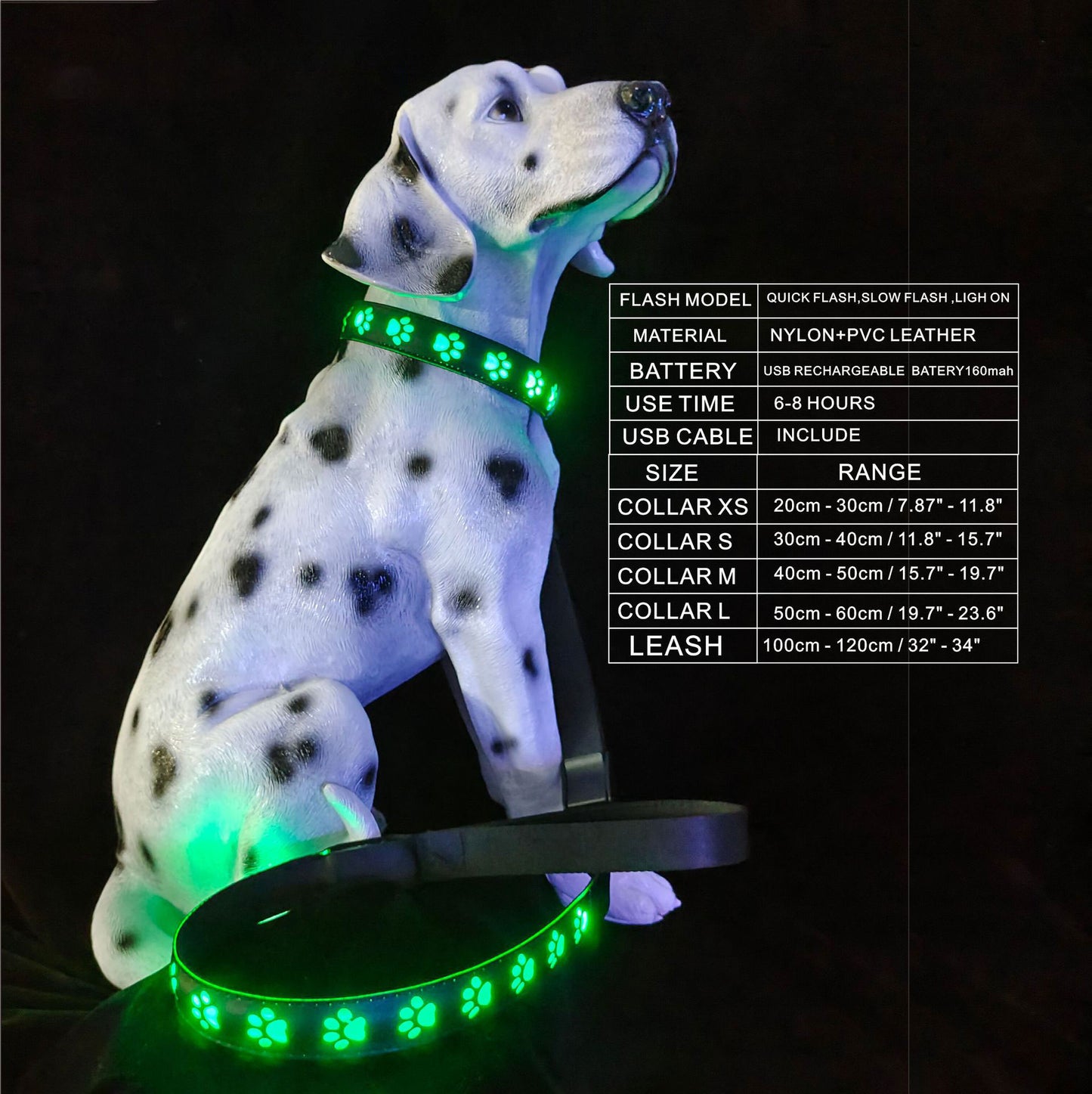 Laddningsbara LED Halsband